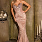 Vestido Astrée en oro mocha